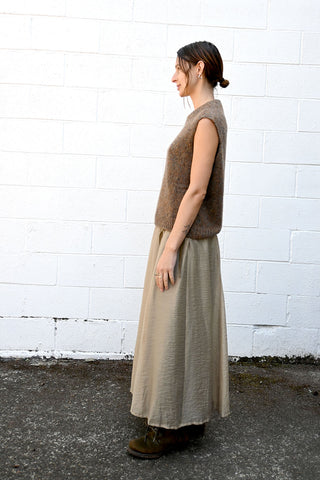 Long Khaki Skirt