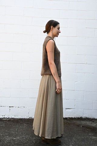 Long Khaki Skirt