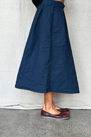 Wrinkled Skirt Navy