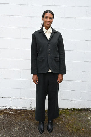 Wide Black Linen Pants