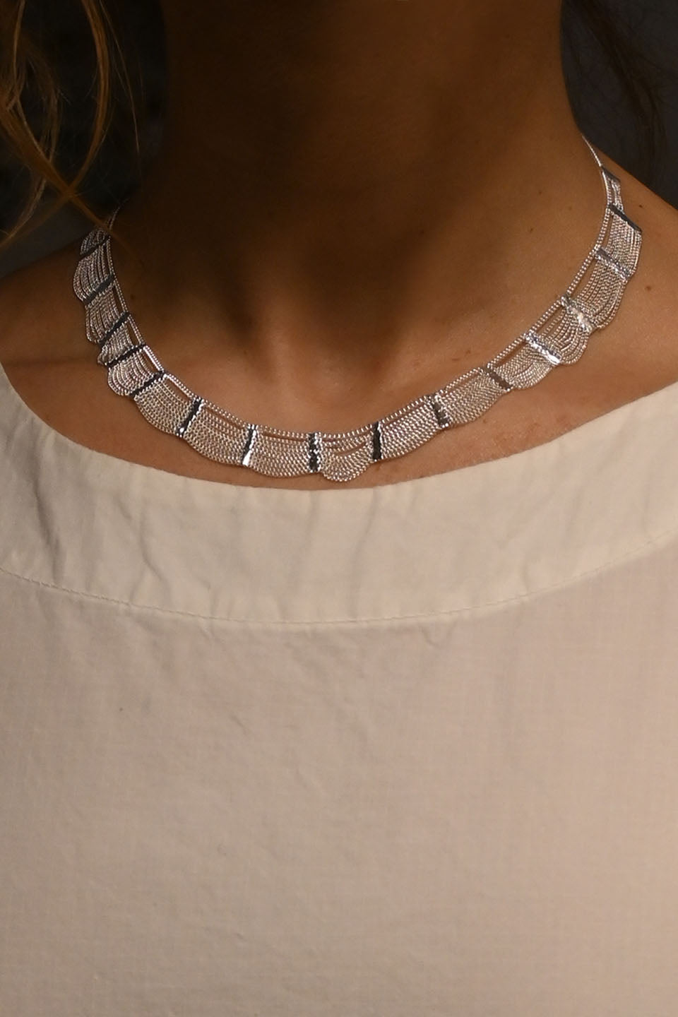 Lace Silver Necklace
