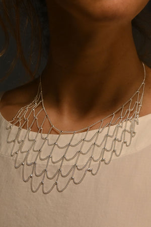 Web Silver Necklace