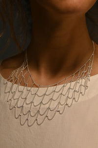 Web Silver Necklace