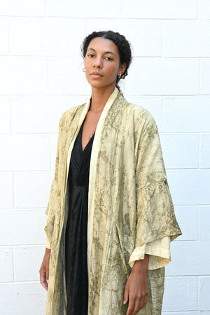 Kimono Coat in Moss