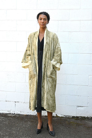 Kimono Coat in Moss