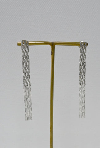 Silver Textured Post Earrings