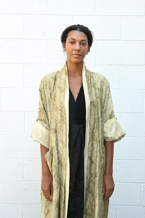 Kimono Coat in Moss
