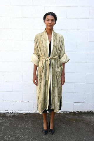 Kimono Coat in Moss