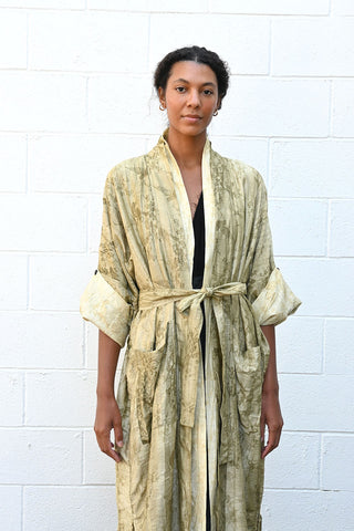 Kimono Coat in Moss