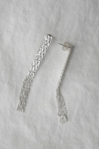 Silver Textured Post Earrings