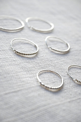 Earring No. 07 Silver (Various Sizes)