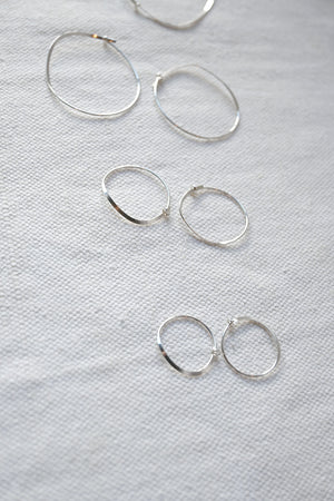 Earring No. 01 Silver (Various Sizes)