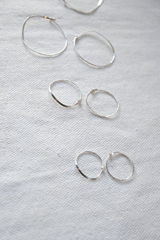 Earring No. 01 Silver (Various Sizes)