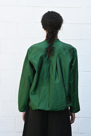 Green Silk Shirt