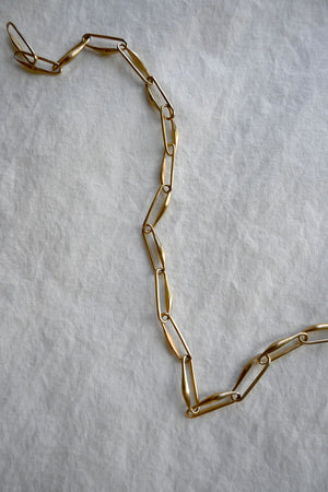 Aan Brass Necklace (Slim Link)