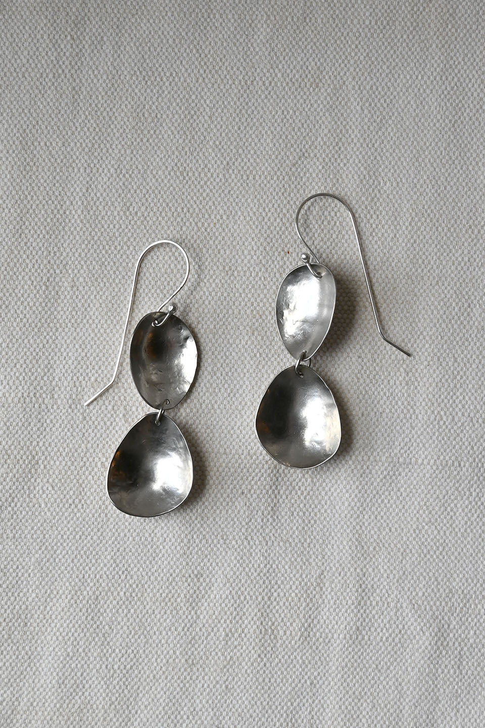 Double Oval Earring Silver