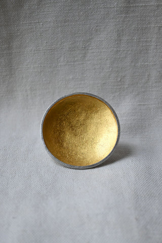 Gold Leaf Saucer Ring