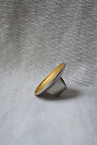 Gold Leaf Saucer Ring