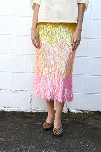 Sequined Fringe Skirt