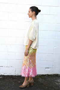 Sequined Fringe Skirt