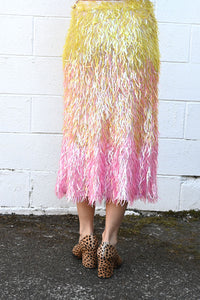 Sequined Fringe Skirt