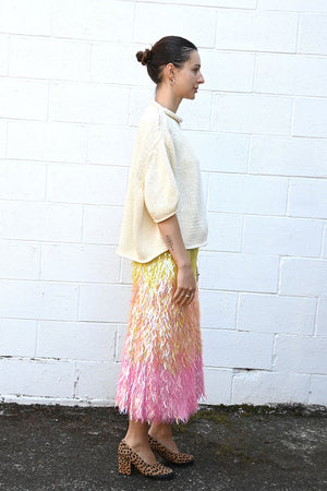 Sequined Fringe Skirt