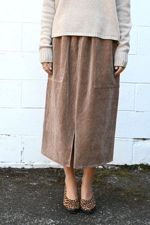 Skip Skirt in Washed Velvet