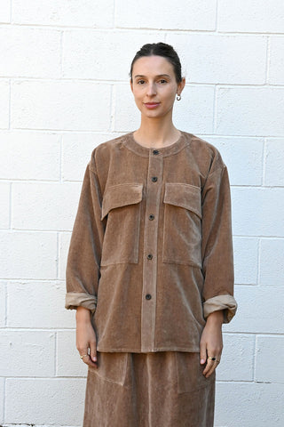 Sid Shirt in Washed Velvet