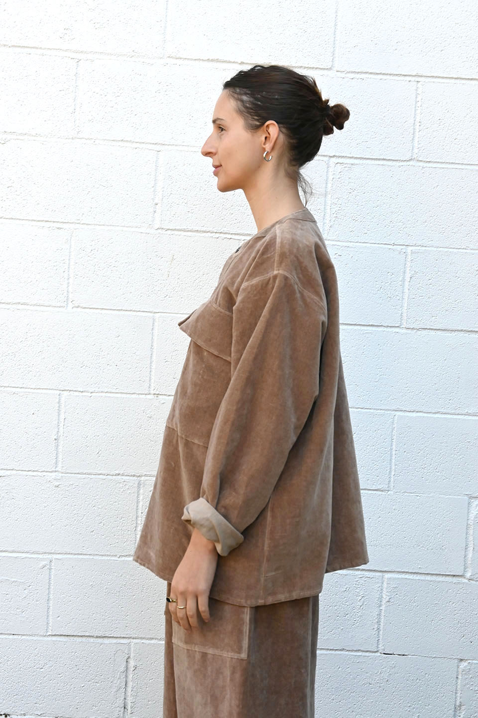 Sid Shirt in Washed Velvet