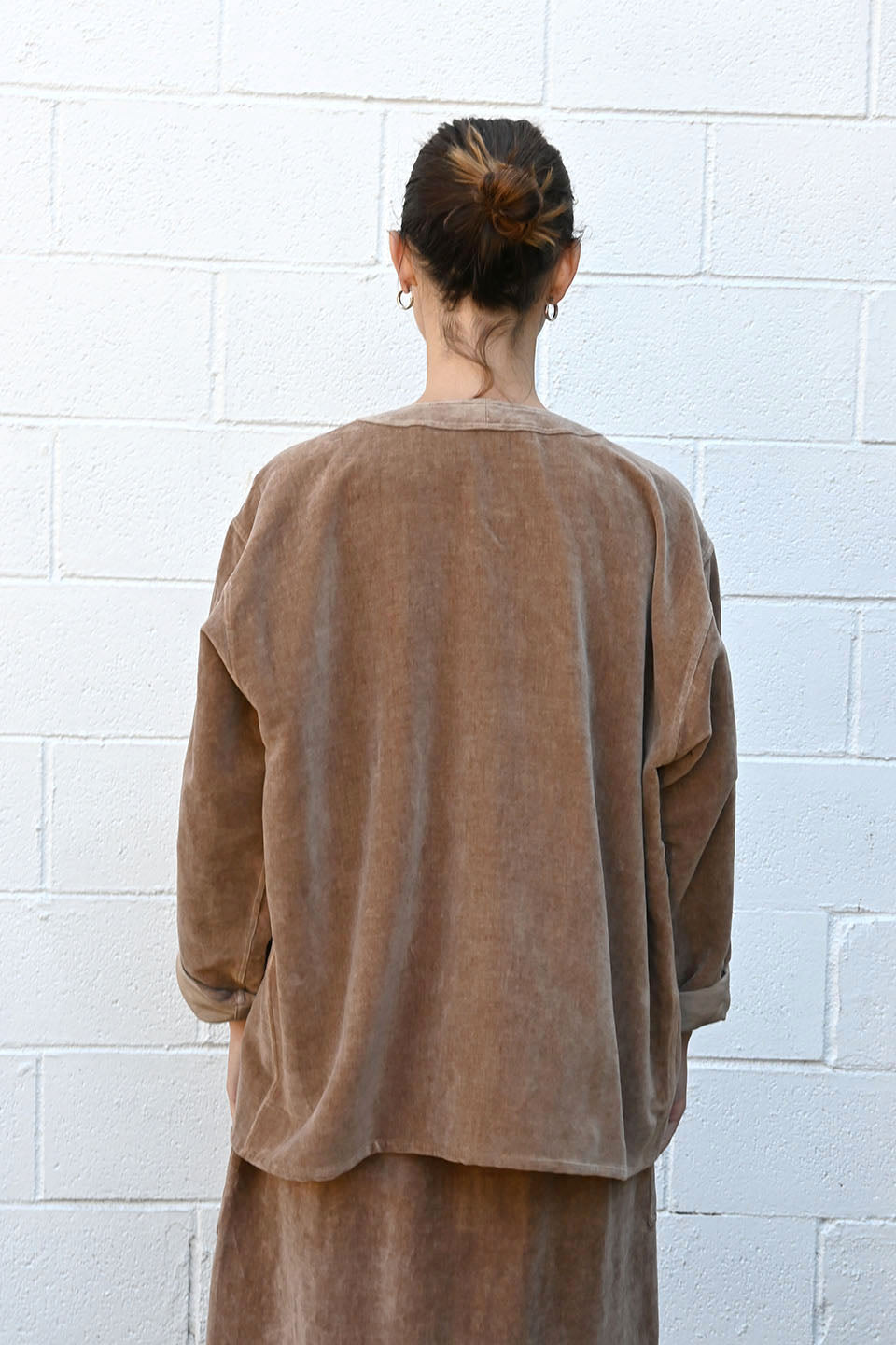 Sid Shirt in Washed Velvet
