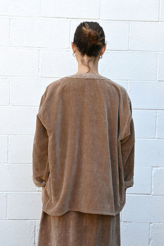 Sid Shirt in Washed Velvet