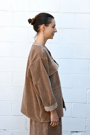 Sid Shirt in Washed Velvet