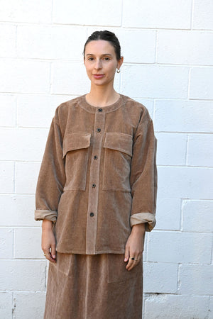 Sid Shirt in Washed Velvet