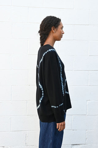Cashmere Seamless Wide Cardigan Black Line