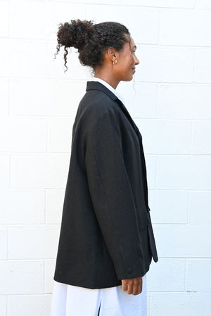 Long Wool and Linen Jacket