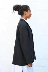 Long Wool and Linen Jacket