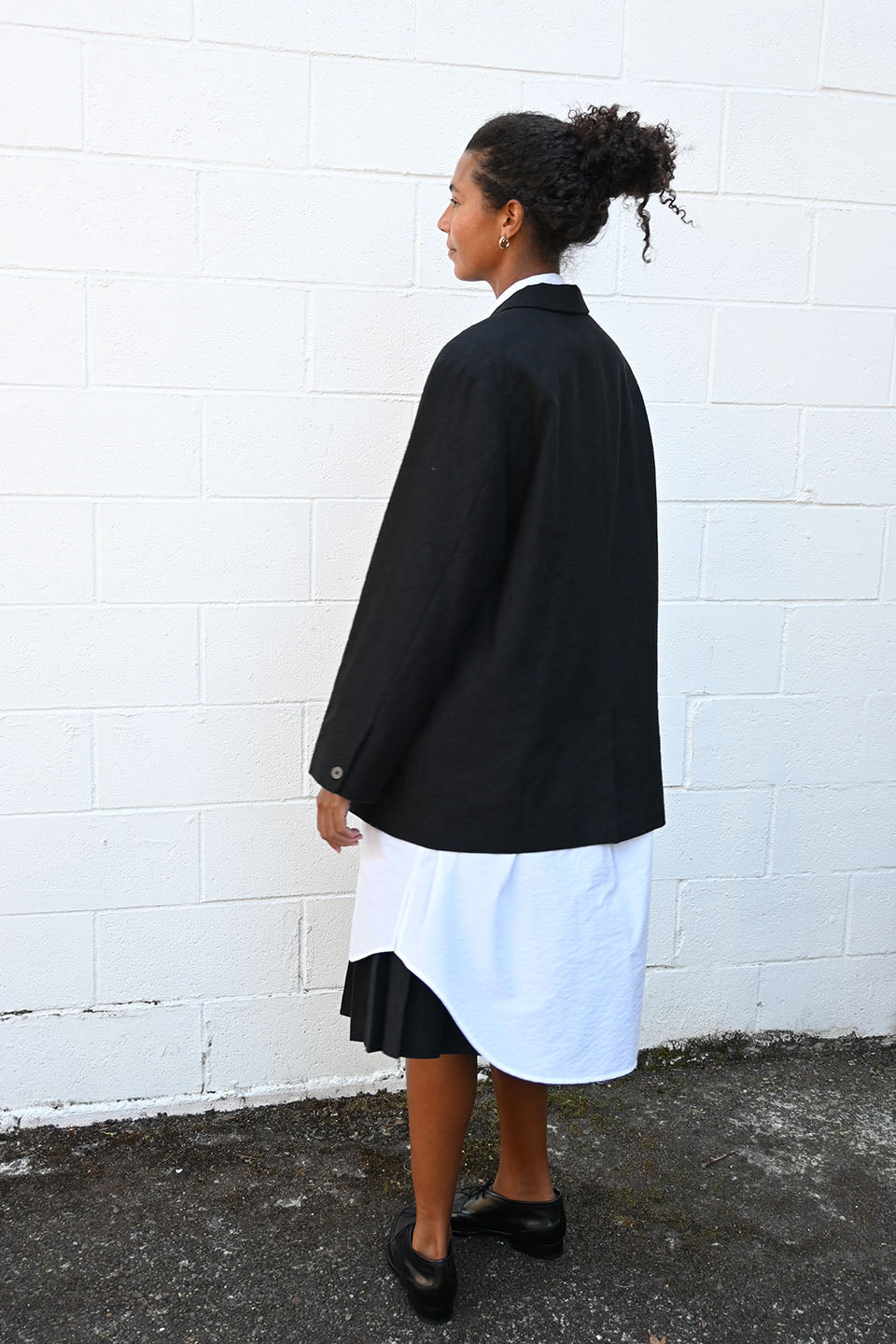 Long Wool and Linen Jacket