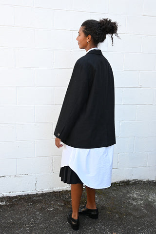 Long Wool and Linen Jacket