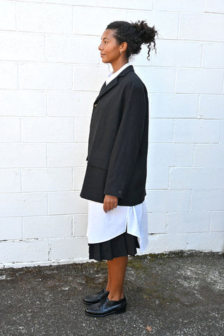 Long Wool and Linen Jacket