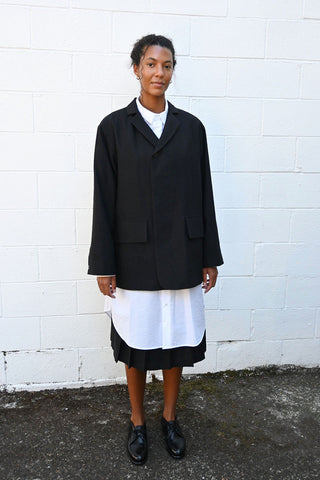 Long Wool and Linen Jacket