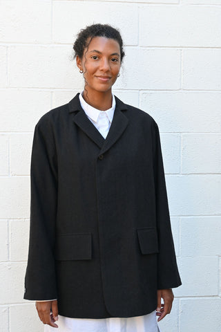 Long Wool and Linen Jacket