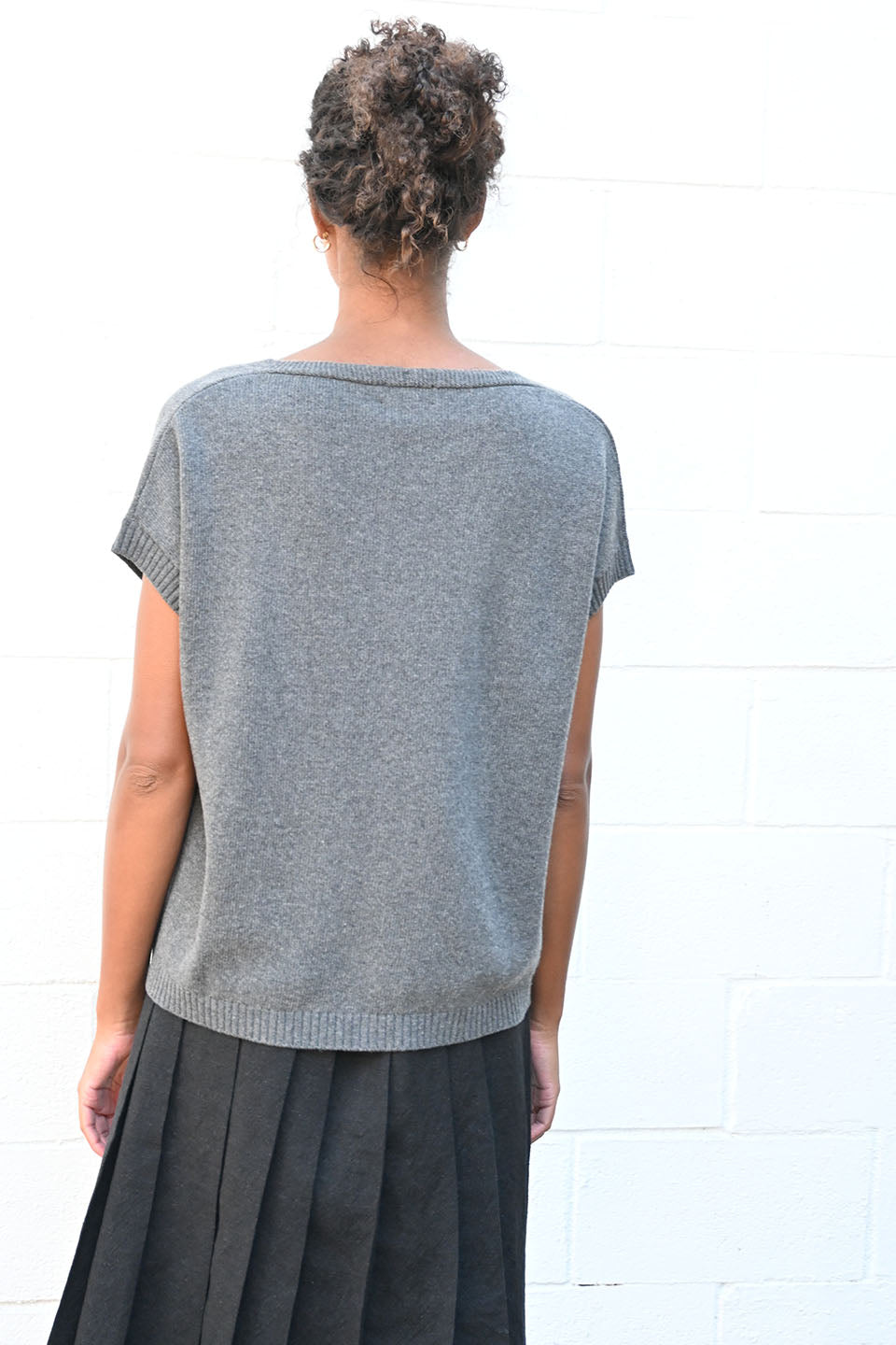 Gilet Over Mixcash in Grey