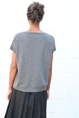 Gilet Over Mixcash in Grey