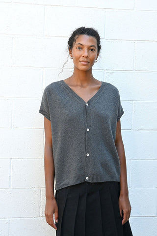 Gilet Over Mixcash in Grey