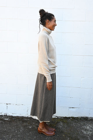 Eco Wool Herringbone Skirt