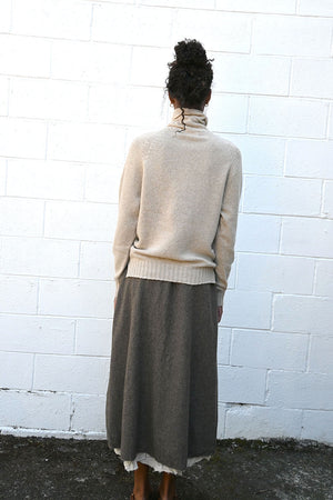 Eco Wool Herringbone Skirt