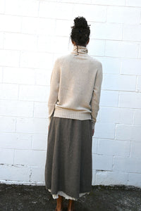 Eco Wool Herringbone Skirt