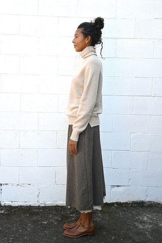 Eco Wool Herringbone Skirt