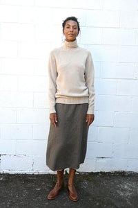 Eco Wool Herringbone Skirt
