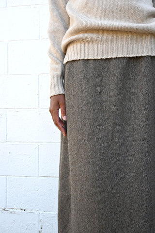 Eco Wool Herringbone Skirt